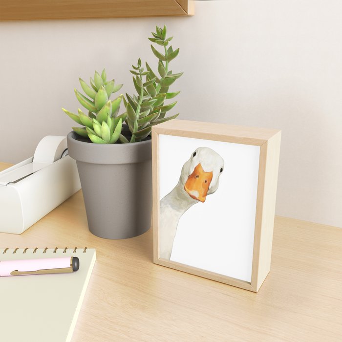 Sneaky White Duck Mini Art Print Gallery Image 2