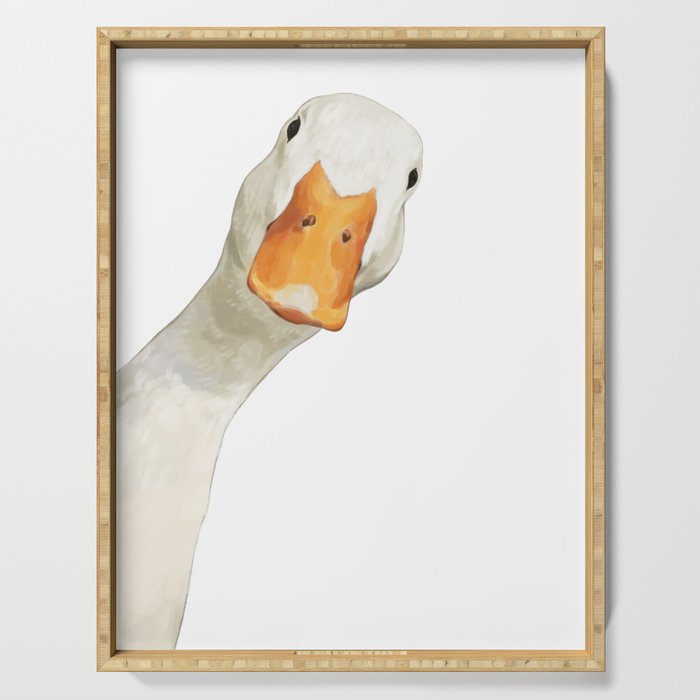 Sneaky White Duck Serving Tray Gallery Image 1