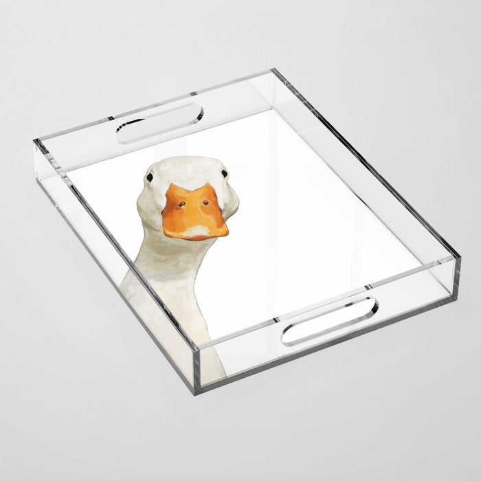 Sneaky White Duck Acrylic Tray Gallery Image 1