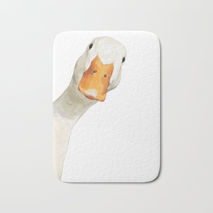 Sneaky White Duck Bath Mat Gallery Image 1