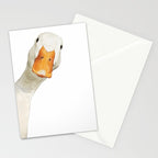Sneaky White Duck Stationery Card Gallery Image 2