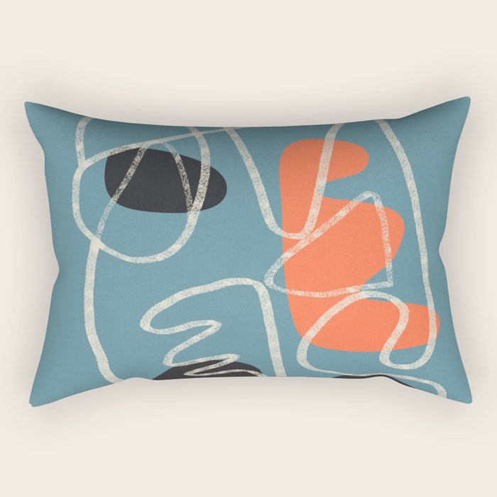 Organic Minimalist Layers 5 Rectangular Pillow Gallery Image 2