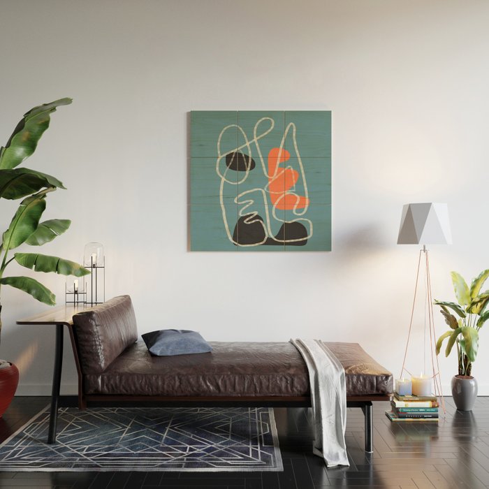 Organic Minimalist Layers 5 Wood Wall Art Gallery Image 2