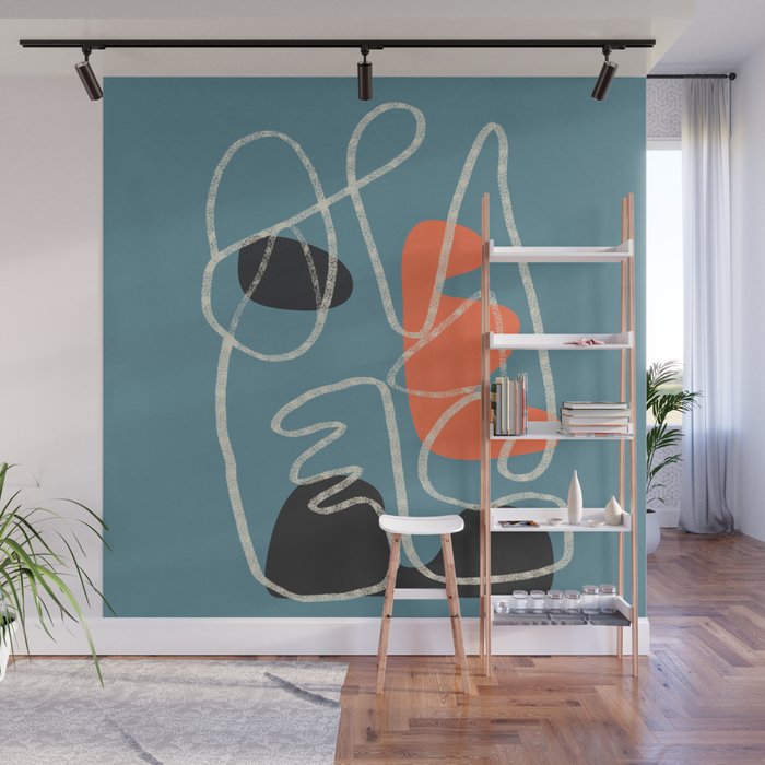 Organic Minimalist Layers 5 Wall Mural Gallery Image 1