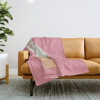 Cat Ice Cream - Pink Throw Blanket Gallery Image 1