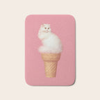 Cat Ice Cream - Pink Bath Mat Gallery Image 1