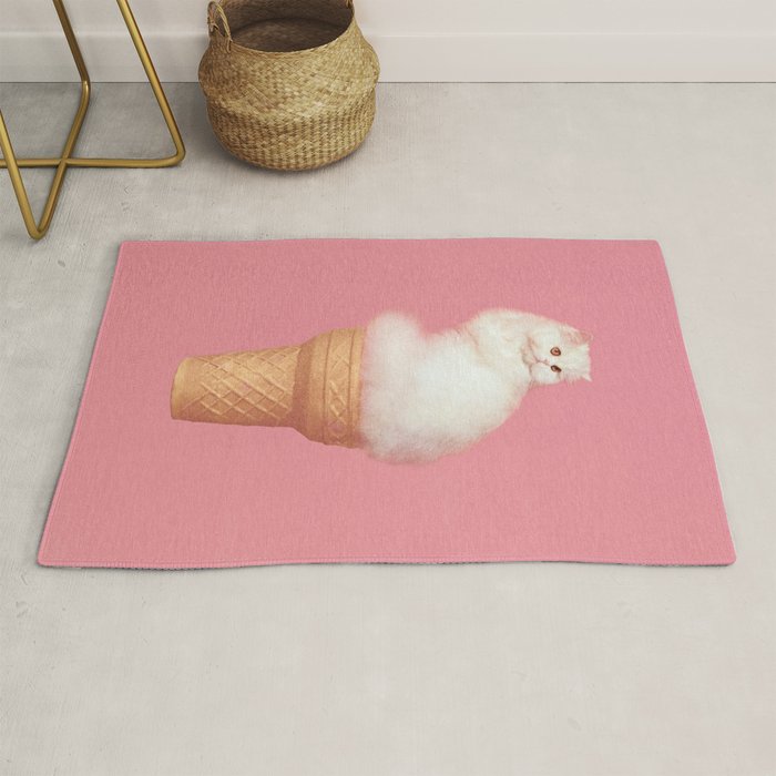 Cat Ice Cream - Pink Rug Gallery Image 1
