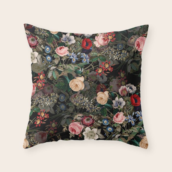 Dark Garden Throw Pillow Gallery Image 6