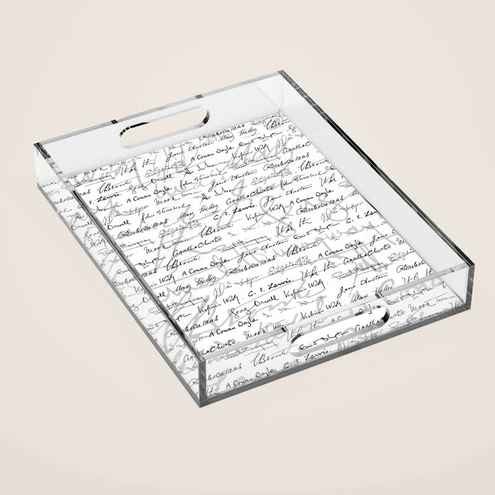 Literary Giants Pattern II Acrylic Tray Gallery Image 1