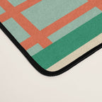 Finnish Patchwork Stripe Pattern Orange Green Pink Chartreuse Desk Mat Gallery Image 4