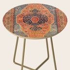Northwest Persian Antique Carpet Print Side Table Gallery Image 2