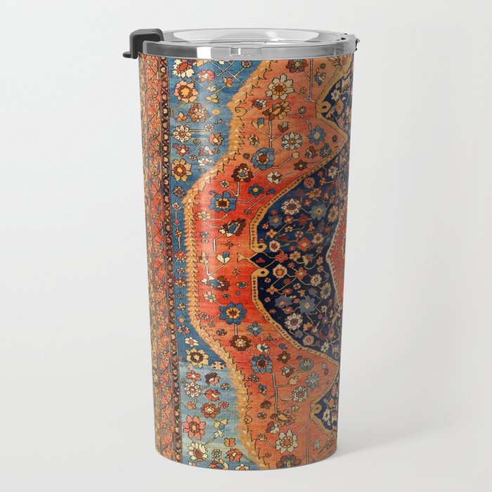 Northwest Persian Antique Carpet Print Travel Mug Gallery Image 3