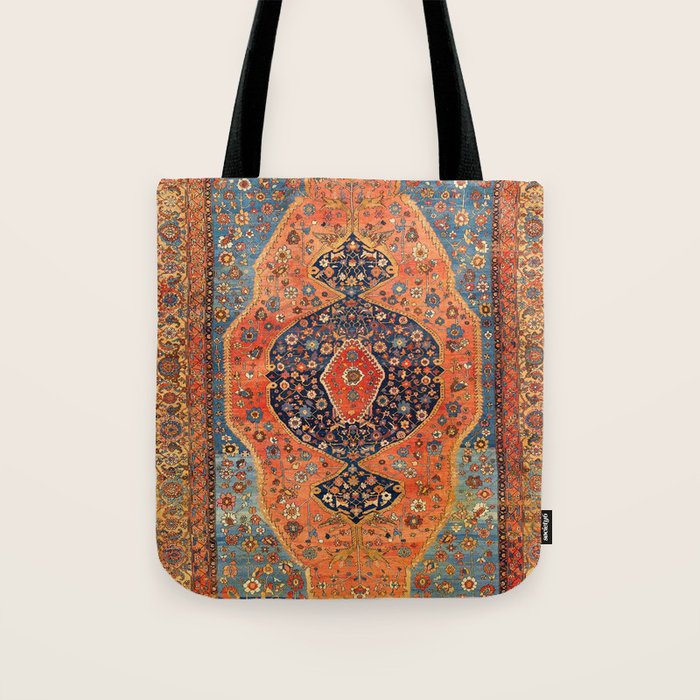 Northwest Persian Antique Carpet Print Tote Bag Gallery Image 1
