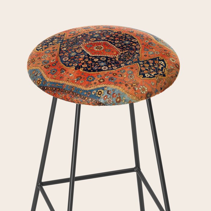 Northwest Persian Antique Carpet Print Stool Gallery Image 2
