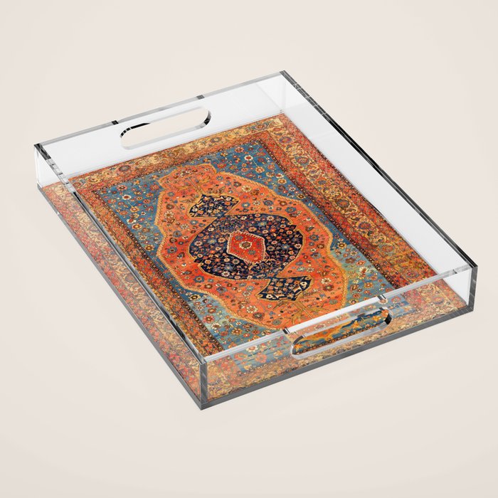 Northwest Persian Antique Carpet Print Acrylic Tray Gallery Image 1
