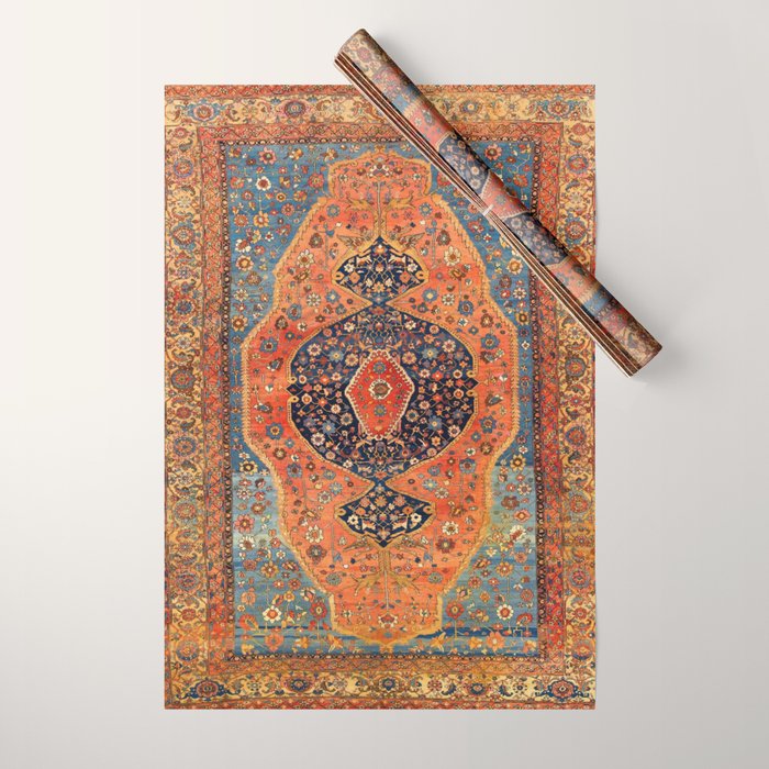 Northwest Persian Antique Carpet Print Wrapping Paper Gallery Image 1