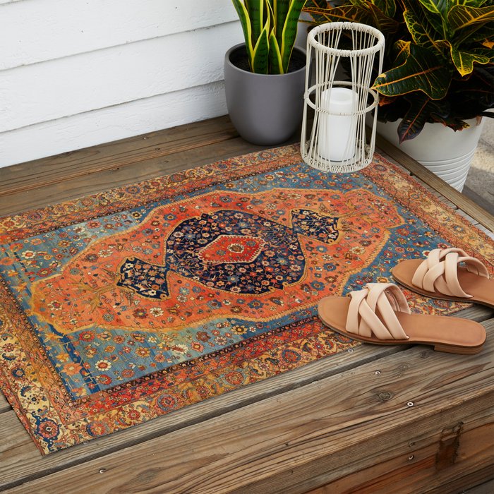 Northwest Persian Antique Carpet Print Outdoor Rug Gallery Image 2