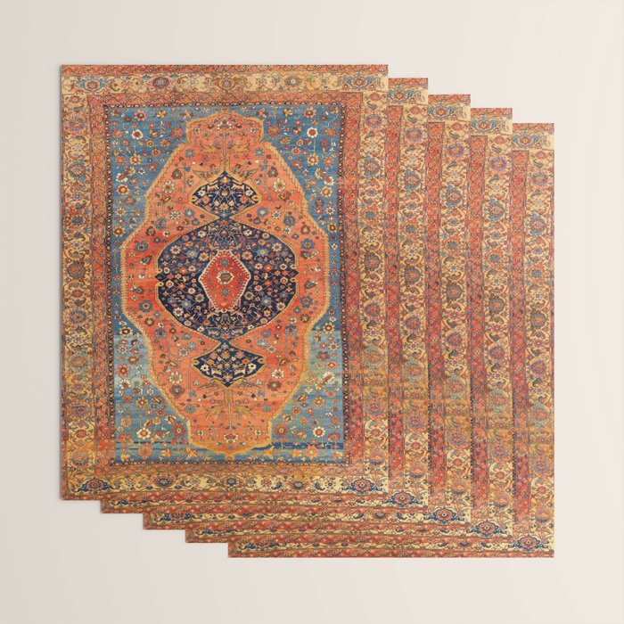 Northwest Persian Antique Carpet Print Wrapping Paper Gallery Image 3