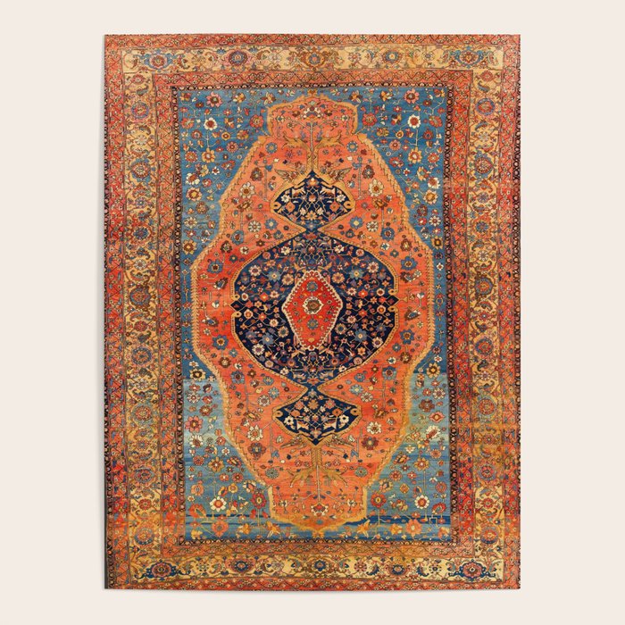 Northwest Persian Antique Carpet Print Poster Gallery Image 1