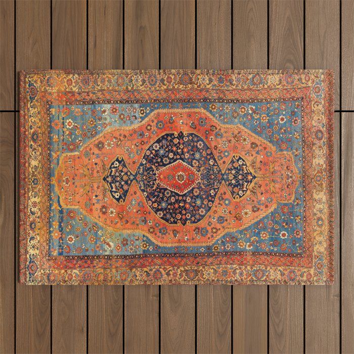 Northwest Persian Antique Carpet Print Outdoor Rug Gallery Image 1