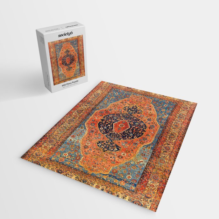 Northwest Persian Antique Carpet Print Jigsaw Puzzle Gallery Image 2