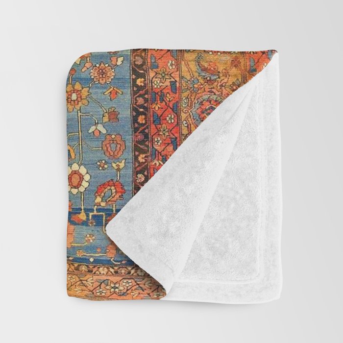 Northwest Persian Antique Carpet Print Throw Blanket Gallery Image 3