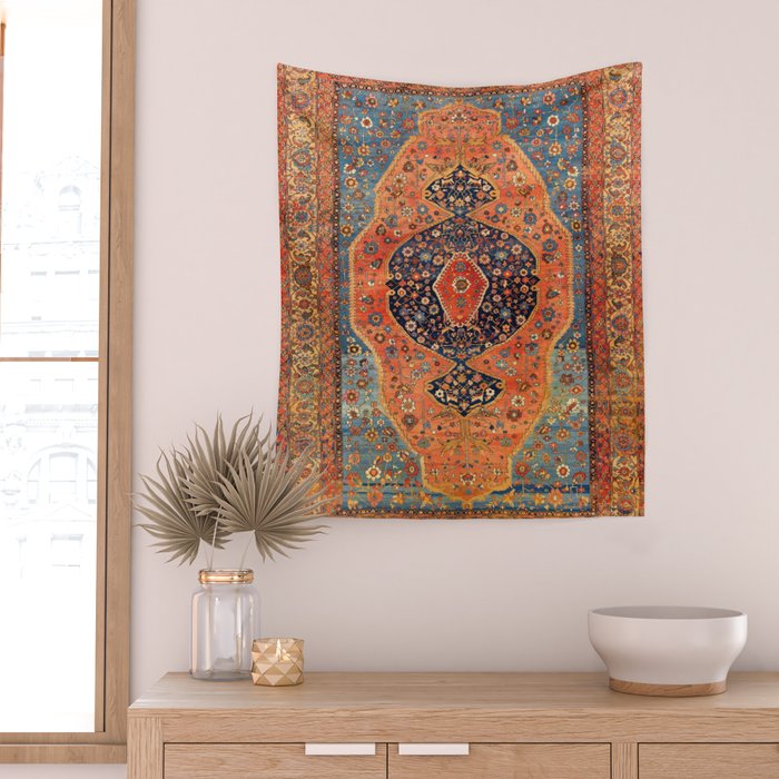 Northwest Persian Antique Carpet Print Wall Tapestry Gallery Image 2