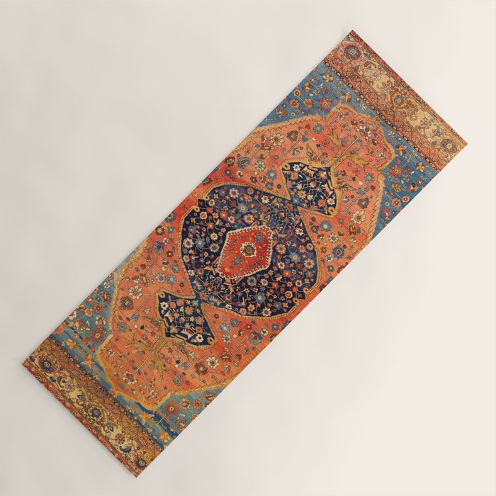Northwest Persian Antique Carpet Print Yoga Mat Gallery Image 1