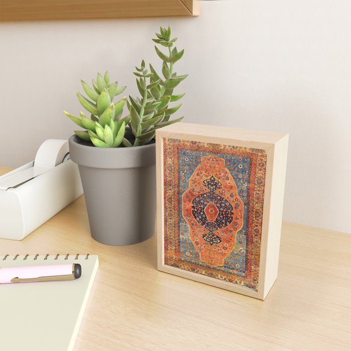 Northwest Persian Antique Carpet Print Mini Art Print Gallery Image 2