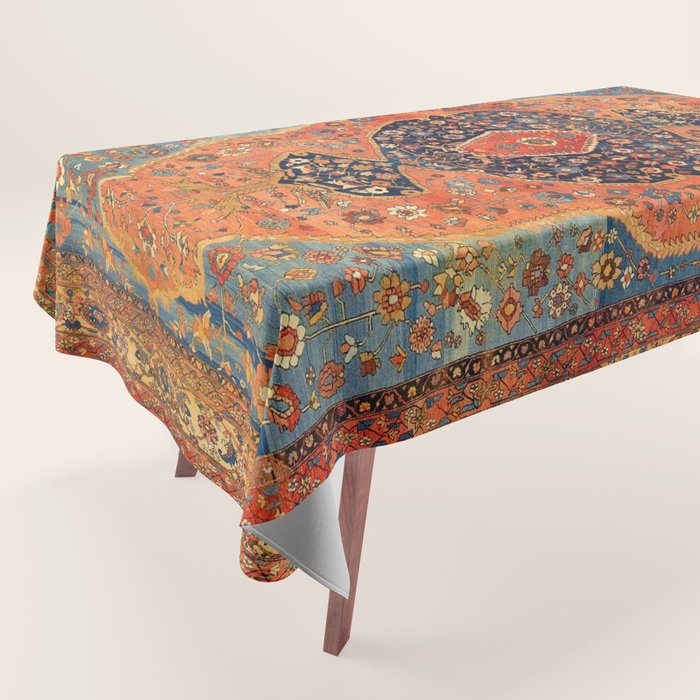 Northwest Persian Antique Carpet Print Tablecloth Gallery Image 1
