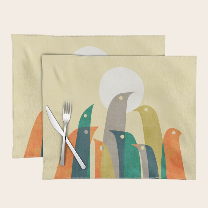 Wild birds at the beach Placemat Gallery Image 1