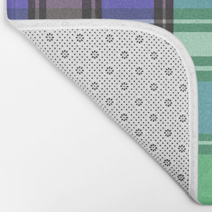 Fusion Colorful Toned Grids B Bath Mat Gallery Image 2