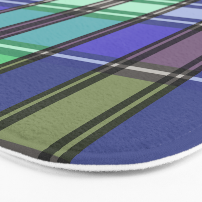 Fusion Colorful Toned Grids B Bath Mat Gallery Image 3