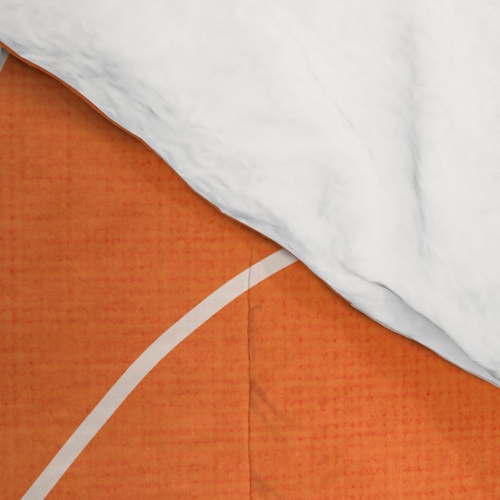 Modern Boho Art Nouveau Floral 1.2 Duo Orange and Green Comforter Gallery Image 4
