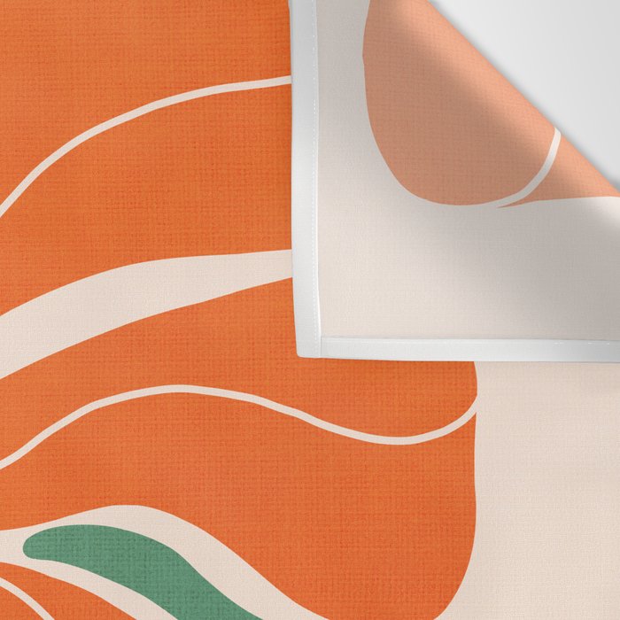 Modern Boho Art Nouveau Floral 1.2 Duo Orange and Green Wall Tapestry Gallery Image 3