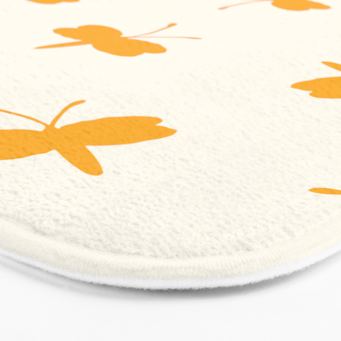 Dream Yellow Butterfly  Bath Mat Gallery Image 3