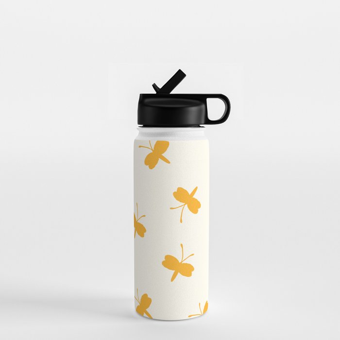 Dream Yellow Butterfly  Water Bottle Gallery Image 1
