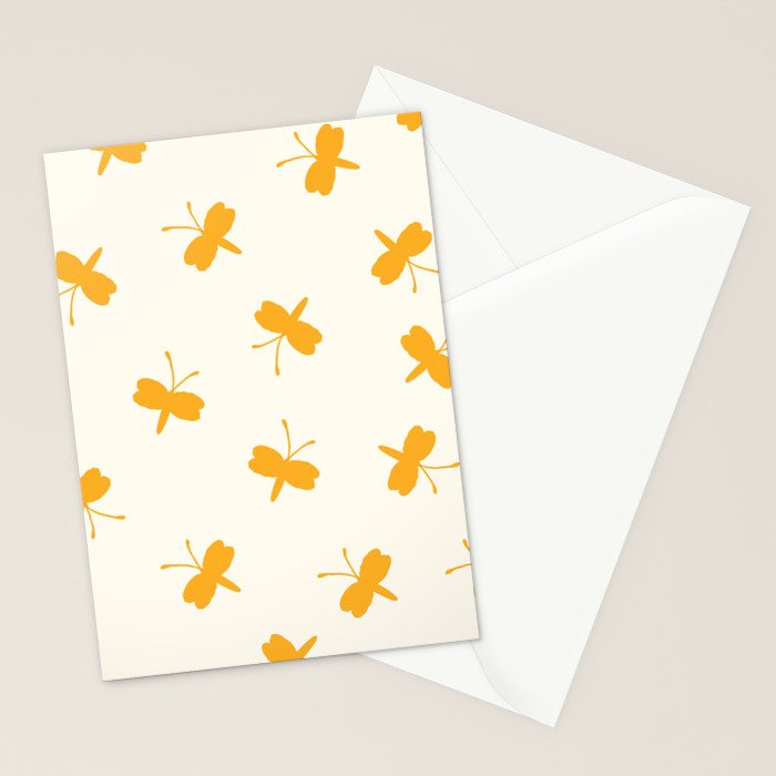 Dream Yellow Butterfly  Stationery Card Gallery Image 2