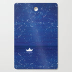 Zen sailing, ocean, stars Cutting Board Gallery Image 1