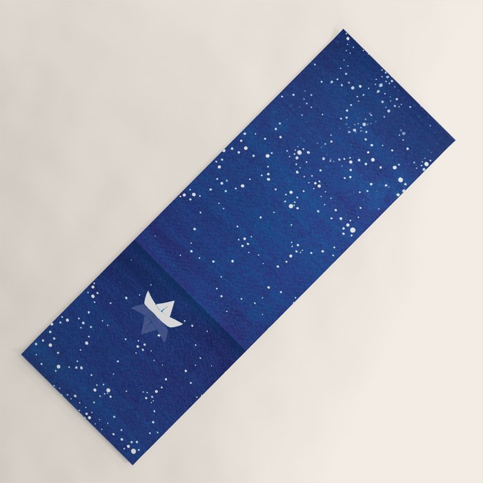 Zen sailing, ocean, stars Yoga Mat Gallery Image 1