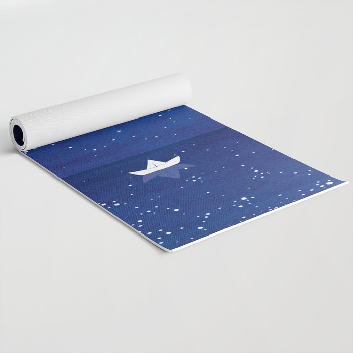Zen sailing, ocean, stars Yoga Mat Gallery Image 2
