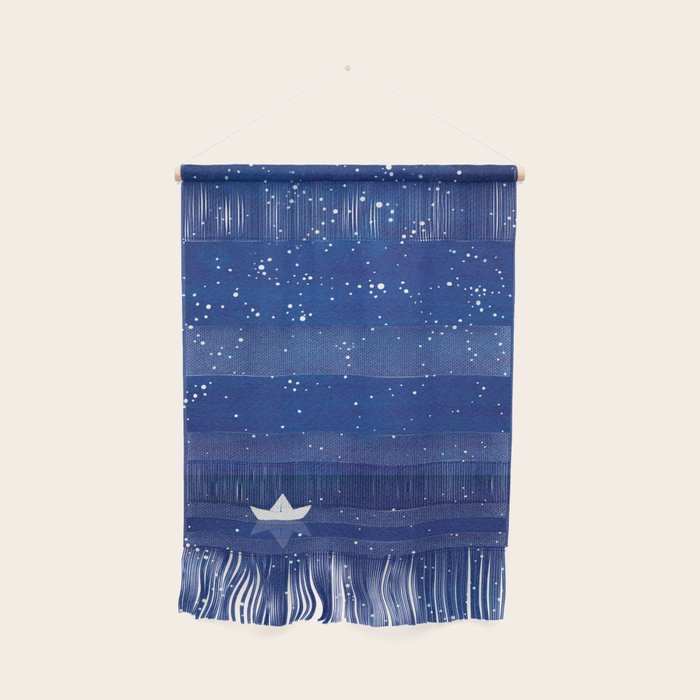 Zen sailing, ocean, stars Wall Hanging Gallery Image 1