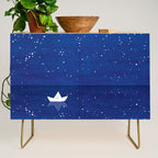 Zen sailing, ocean, stars Credenza Gallery Image 1