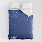 Zen sailing, ocean, stars Comforter Gallery Image 6