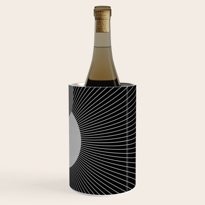 Abstraction_SUNRISE_SUNSET_BLACK_WHITE_MONO_POP_ART_0622A Wine Chiller Gallery Image 3