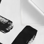 X Black & White Minimalist Abstract Mid century Ink Art Dark Brush Strokes Wall Tapestry Gallery Image 3