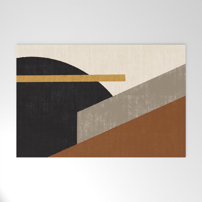 Geometric Compo 1 Filet Landscape - terra Welcome Mat Gallery Image 1