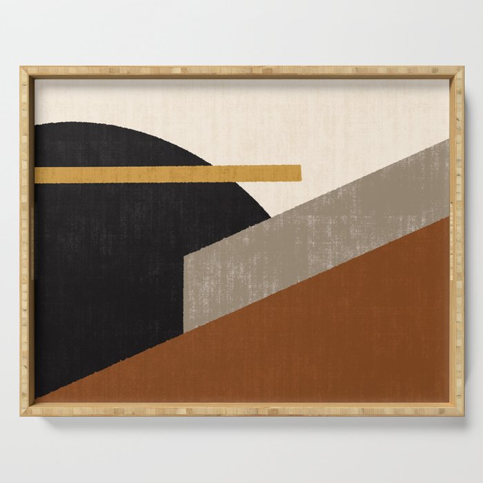 Geometric Compo 1 Filet Landscape - terra Serving Tray Gallery Image 1