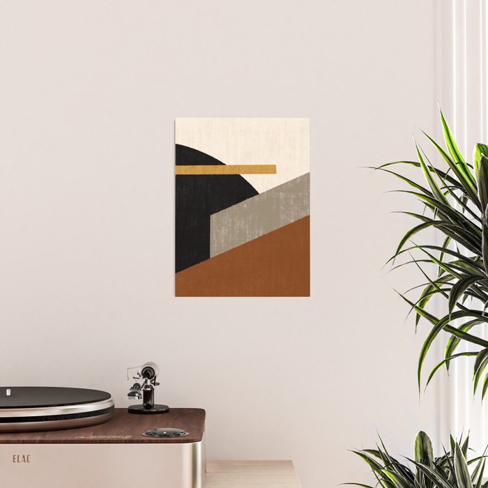 Geometric Compo 1 Filet Landscape - terra Poster Gallery Image 2