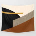 Geometric Compo 1 Filet Landscape - terra Wall Tapestry Gallery Image 4